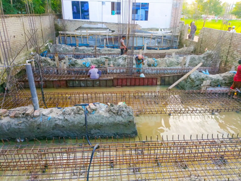 Foundation casting with rod and others materials